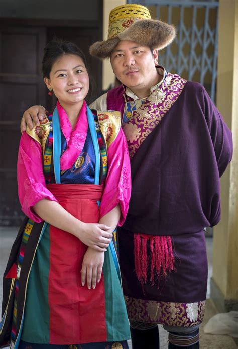 Nepal Tibetan Opera Performers Posing In Traditional Dress During Losar Third Day At Srongtsen