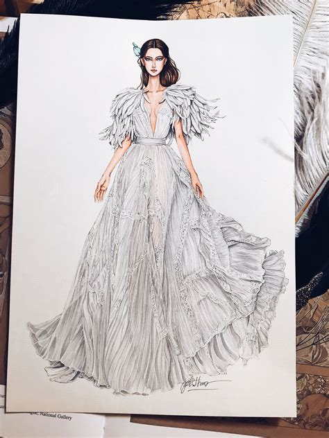 in love with this dress from zuhairmuradofficial haute couture spring… fashion illustration