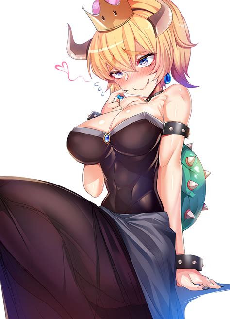 Rule 34 Big Breasts Blonde Hair Blush Bowsette Breasts Crown Female