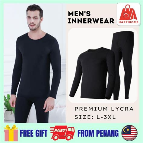 Baju Sejuk Inner Lelaki Lengan Panjang Men Inner Shirt Dry Fit Long Sleeve Long John For Man