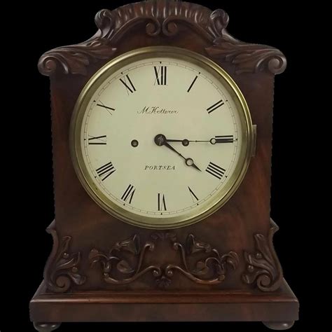 C1840 Mahogany Striking Double Fusee Bracket Clock By M Ketterer Of Portsea Sally Antiques