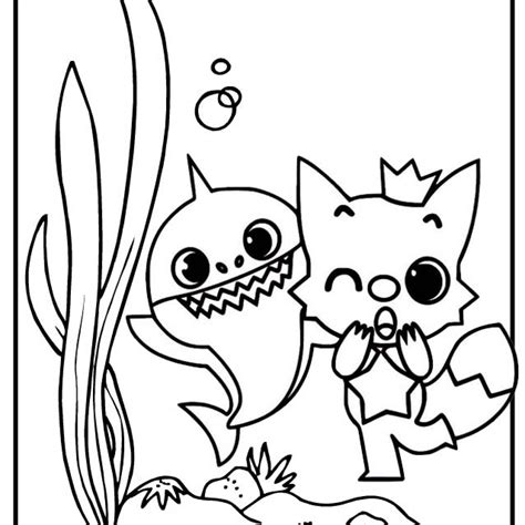Baby shark coloring pages printable free