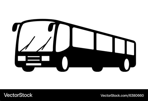 Black Bus Silhouette Royalty Free Vector Image
