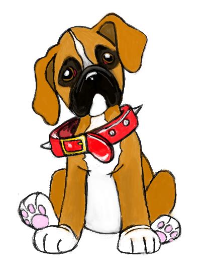 Colors Live Cartoon Boxer Puppy By Bxrluvr1