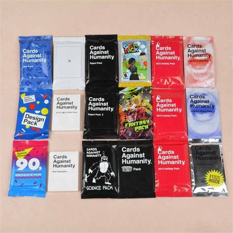 We received over a thousand submissions, and picked 16 finalists to go before our panel of judges. 18pcs Full Set of Cards Against Humanity Mini Pack Expansions