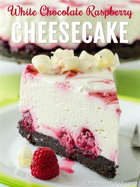 No Bake White Chocolate Raspberry Cheesecake Recipe From Yummiest Food Cookbook