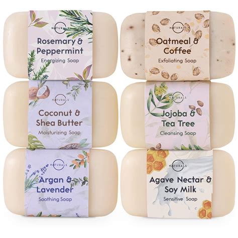 buy o naturals 6 piece moisturizing body wash soap bar collection 100 natural and organic