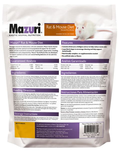 Mazuri Rat And Mouse Diet 2lbs Pickering Valley Feed And Farm Store