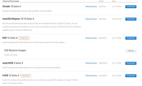 关于如何安装最新版-iOS 12 beta 4、Xcode 10 beta 4、macOS Mojave 10.14 beta 4、watchOS 5 beta 4、tvOS 12 beta 