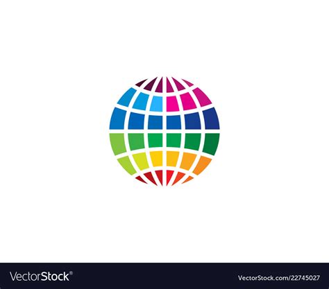 Color Globe Logo Icon Design Royalty Free Vector Image