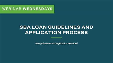 Sba Loan Guidelines And Application Process Youtube