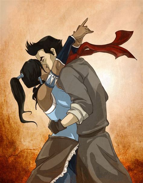 Korra X Mako By Jarudoanim Deviantart Com On DeviantART Water Earth Fire Air Korra