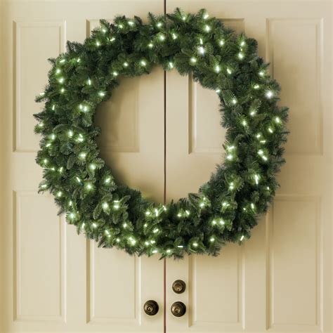 The Place Anywhere Cordless Prelit Double Door 48 Inch Split Wreath