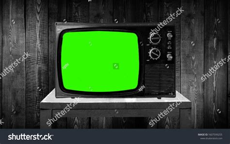 Old Tv Set Green Screen Compositing Stock Photo 1607599255 Shutterstock