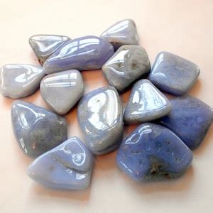 Polished Blue Lace Agate Gemstone Tumble Stone Specimen Reiki Etsy