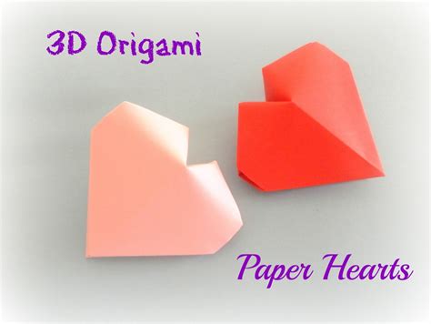 Paper Strip Folding And Origami How To Make 3d Paper Hearts Feltmagnet