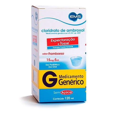 Comprar Cloridrato de Ambroxol 3Mg Xarope 120Ml Genérico Ems