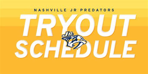Tryout Schedules Announced | Nashville Jr Predators