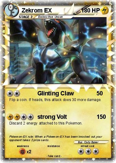 Pokémon Zekrom Ex 52 52 Glinting Claw My Pokemon Card