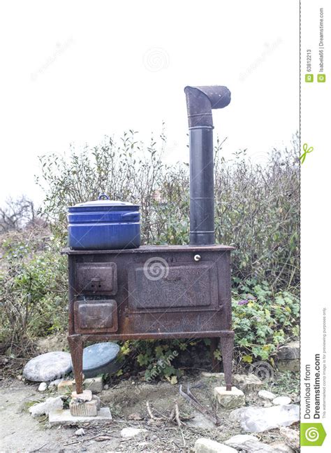Old Wood Rusty Cooker Stock Image Image Of Garden Cooking 63812213