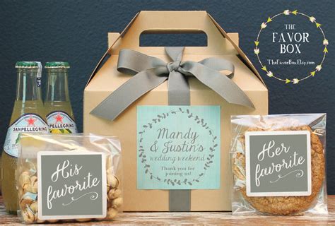 Set Of 6 Out Of Town Guest Box Wedding Welcome By Thefavorbox