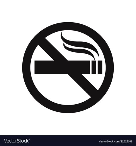 No Smoking Icon Royalty Free Vector Image Vectorstock