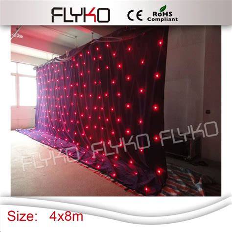 4x8m Led Star Vision Curtain Rgbsingle Color For Djstage Backdrop
