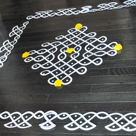 Traditional Muggukolam Bordermuggu Cutouts With Dots Desi Favors
