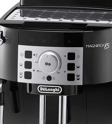 Delonghi ecam 23.210.w review the water tank only holds 0.8 litres of water (about two cups worth) one of the noisier machines on this list Delonghi Magnifica XS ECAM22110B Cappuccino Machine Review