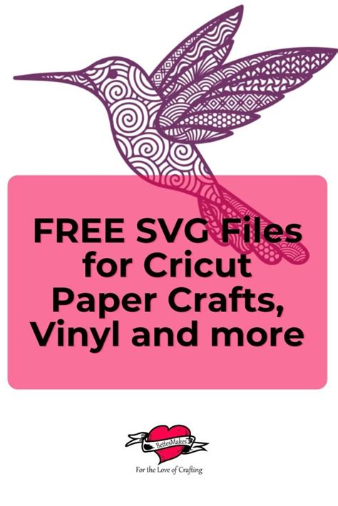 Free Svg Files For Cricut Paper Crafts Vinyl And More Bettes Makes