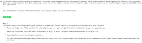 Solved After Randomly Assigning Subjects To Chegg Com