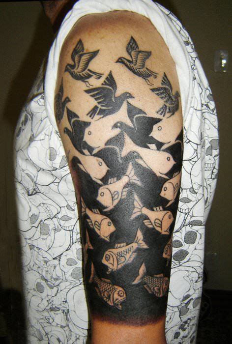 Mc Escher Tattoos Create Body Art Illusions Ratta Tattoo