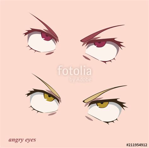 Anime Angry Eye Drawing