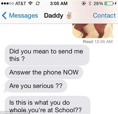 California Student Mistakenly Sends Nude Photo Of Herself To Her Dad Daily Mail Online