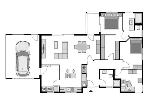 162 m² wohnfläche bieten platz für die ganze familie. Bungalow mit integrierter Garage bauen als Fertighaus mit ...