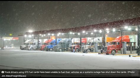 Maybe you would like to learn more about one of these? EFS fuel cards suffer outage, drivers unable to pay for ...