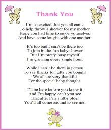 Baby Shower Thank You Poems From Baby Baby Shower Candle Favor Poem