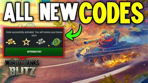 Latest World Of Tanks Blitz Codes Wot Blitz Bonus Code World Of Tanks Youtube