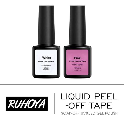 Ruhoya Easy Clean Tape Protection Finger White Nail Polish Soak Off