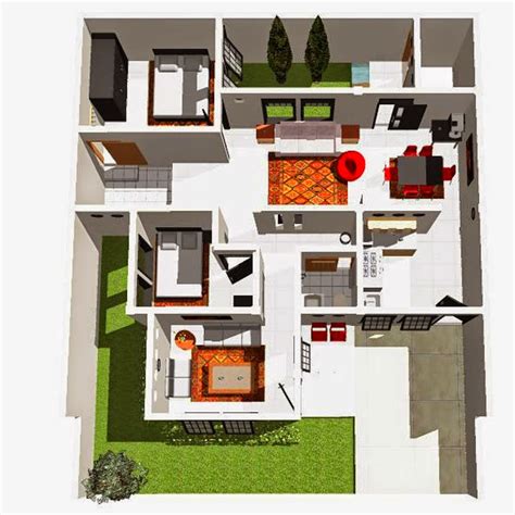 gambar denah rumah minimalis modern  lantai terbaru  info harga