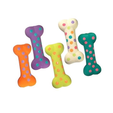 Latex Dog Squeaker Bone Toy Sizesmallmed Pack Of 3