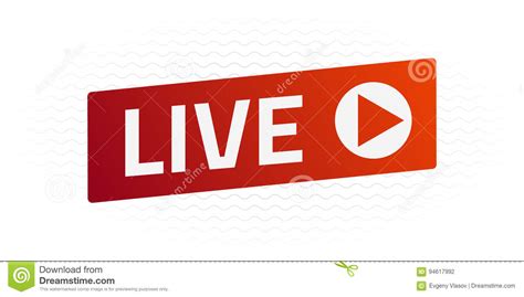 Vector Live Stream Sign Emblem Logo Color Gradient