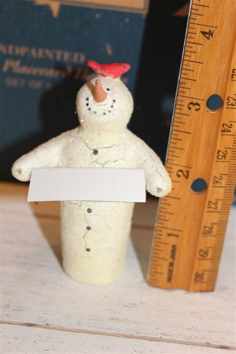 Vintage Dept 56 Once Upon A Starry Night Snowman Placecard Etsy