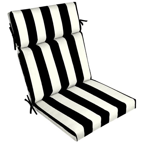 better homes and gardens black and white stripe 44 x 21 in outdoor chair cushion with enviroguard