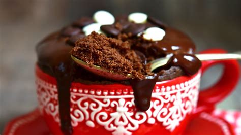 How To Make Chocolate Mug Cake Recipe In Microwave Review Eggless YouTube