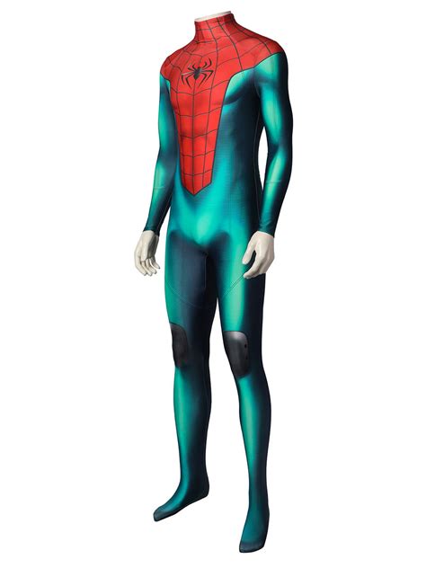 Spider Man Miles Morales Red Full Body Catsuits Zentai Lycra Spandex