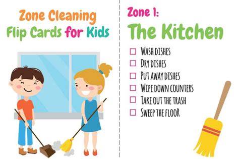 Printable Zone Cleaning Chore Charts For Kids Kids Activities Blog