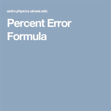 We did not find results for: Percent Error Formula | Formula