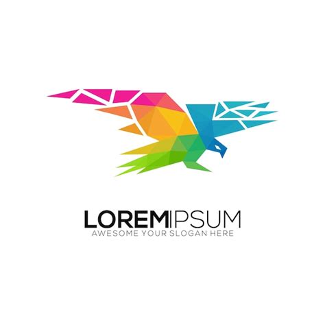 Premium Vector Geometry Bird Colorful Logo Template