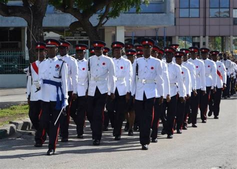 national pride smartly attired members of the royal barbados police force on parade on